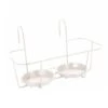 Haken-Blumentopfhalter, Metall, Weiß, 34 X 18 Cm, Für Zwei Töpfe -Kölle 0910600241 Haken Blumentopfhalter fuer 2 Toepfe 34x18cm weiss Metall 61901