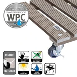 Multi Roller WPC, Tragkraft 80 Kg, Ca. 7 X 29 X 29 Cm 4 Multi Roller WPC, Tragkraft 80 Kg, Ca. 7 X 29 X 29 Cm -Kölle 0920600506 multi roller wpc taupe 5 116687