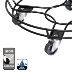 Multi Roller GH 0934, Tragkraft 100 Kg, Schwarz, Ca. 10 X 38 X 38 Cm -Kölle 0920600510 multi roller stahl schwarz 5 116706