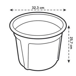 Elho Kartoffeltopf Green Basics Living Black, Ø 32,3 Cm, Höhe 25,7 Cm, Erdvol. 13 L 7 Elho Kartoffeltopf Green Basics Living Black, Ø 32,3 Cm, Höhe 25,7 Cm, Erdvol. 13 L -Kölle 12 gb potato pot 33 living black 8711904315597 110980