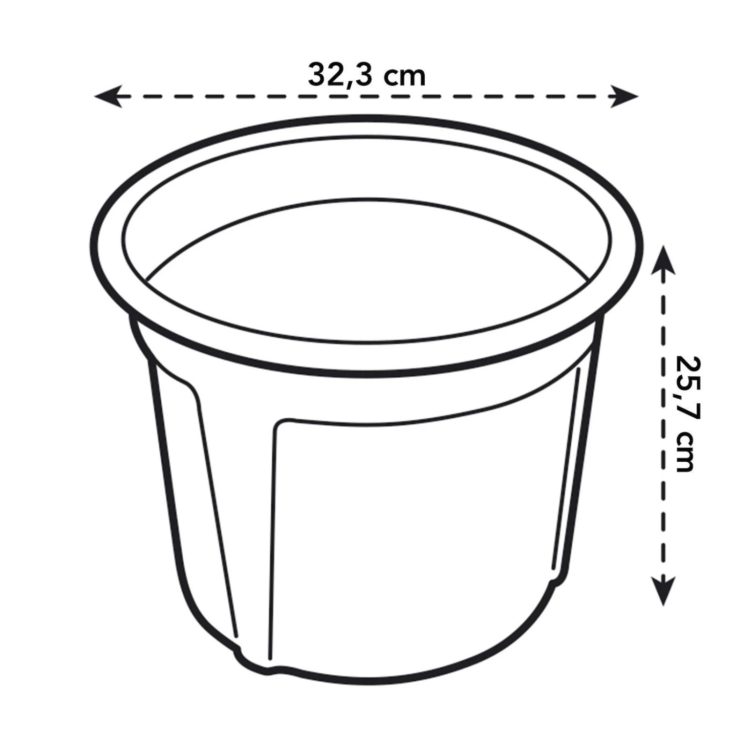 Kartoffeltopf Green Basics living black, Ø 32,3 cm, Höhe 25,7 cm, Erdvol. 13 l Elho Kartoffeltopf Green Basics Living Black, Ø 32,3 Cm, Höhe 25,7 Cm, Erdvol. 13 L -Kölle 12 gb potato pot 33 living black 8711904315597 110980