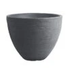 Pflanzgefäß "Lara" Grau, Rillenoptik, Ø 40 Cm, Höhe 31 Cm, Füllvol. 26 L -Kölle 3210103162 Pflanzgefae Rillenoptik Lara grau D40xH31cm26Ltr 24021