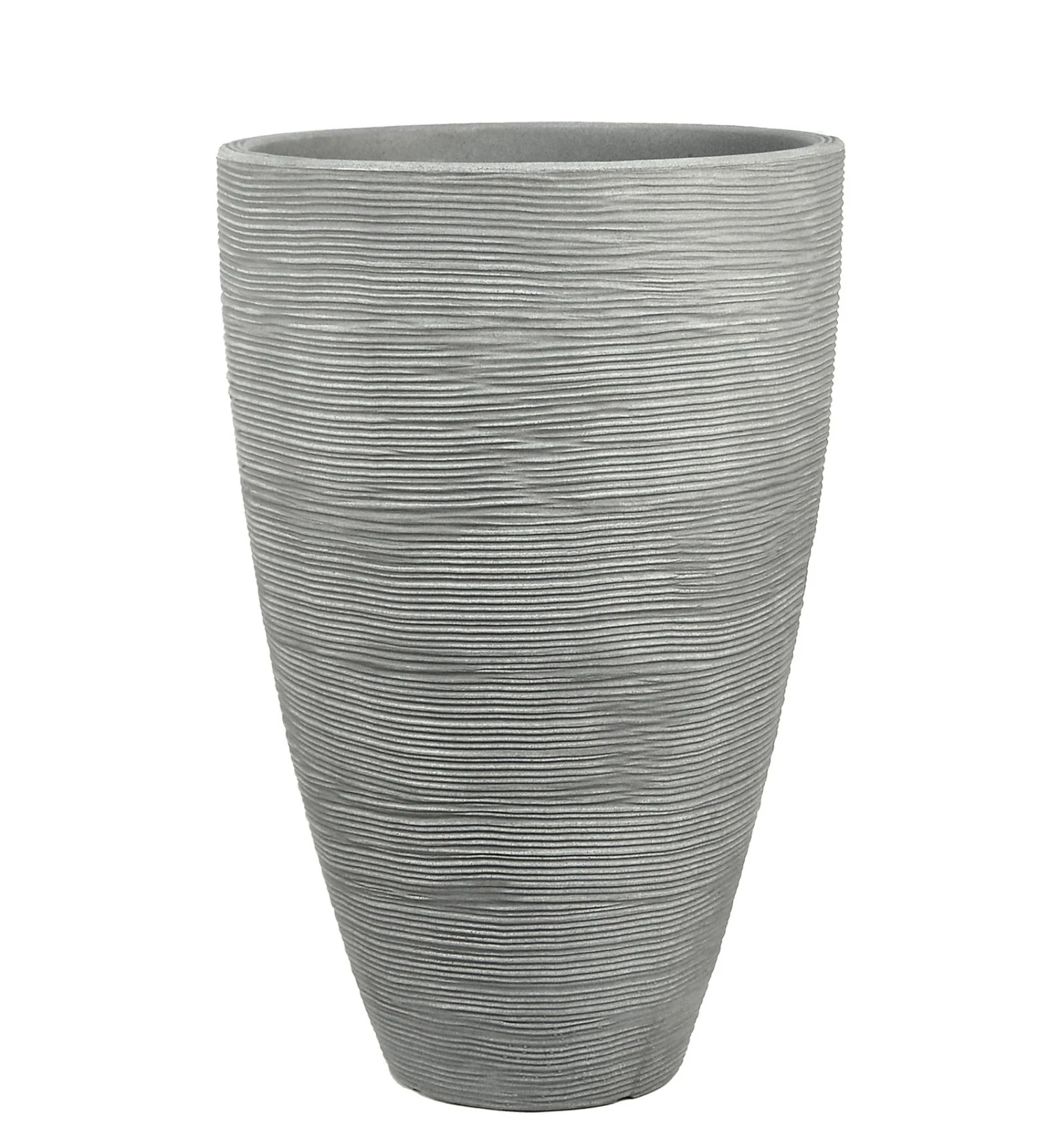 Pflanzgefäß "Jasmin" grau, in Rillenoptik, Ø 40 cm, Höhe 60 cm, Füllvol. 48,5 l Pflanzgefäß "Jasmin" Grau, In Rillenoptik, Ø 40 Cm, Höhe 60 Cm, Füllvol. 48,5 L -Kölle