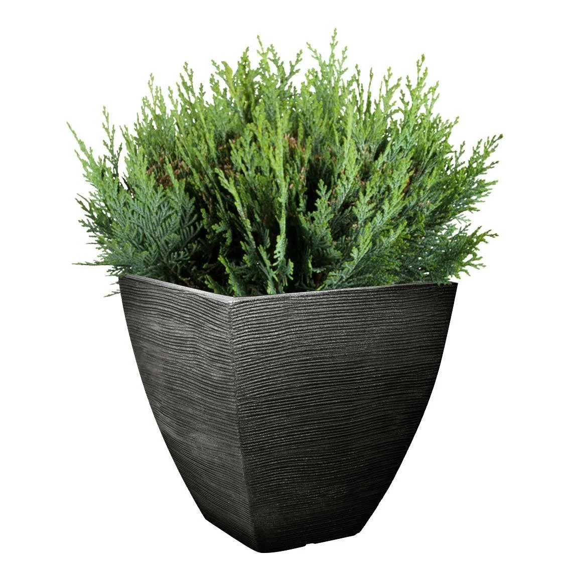Pflanzgefäß "Luis" anthrazit, in Rillenoptik, 40x40x42 cm, Füllvol. 40 l Pflanzgefäß "Luis" Anthrazit, In Rillenoptik, 40x40x42 Cm, Füllvol. 40 L -Kölle 3210103166 Koelle Pflanzgefaess Rillenoptik Luis quad anthrazit 63451