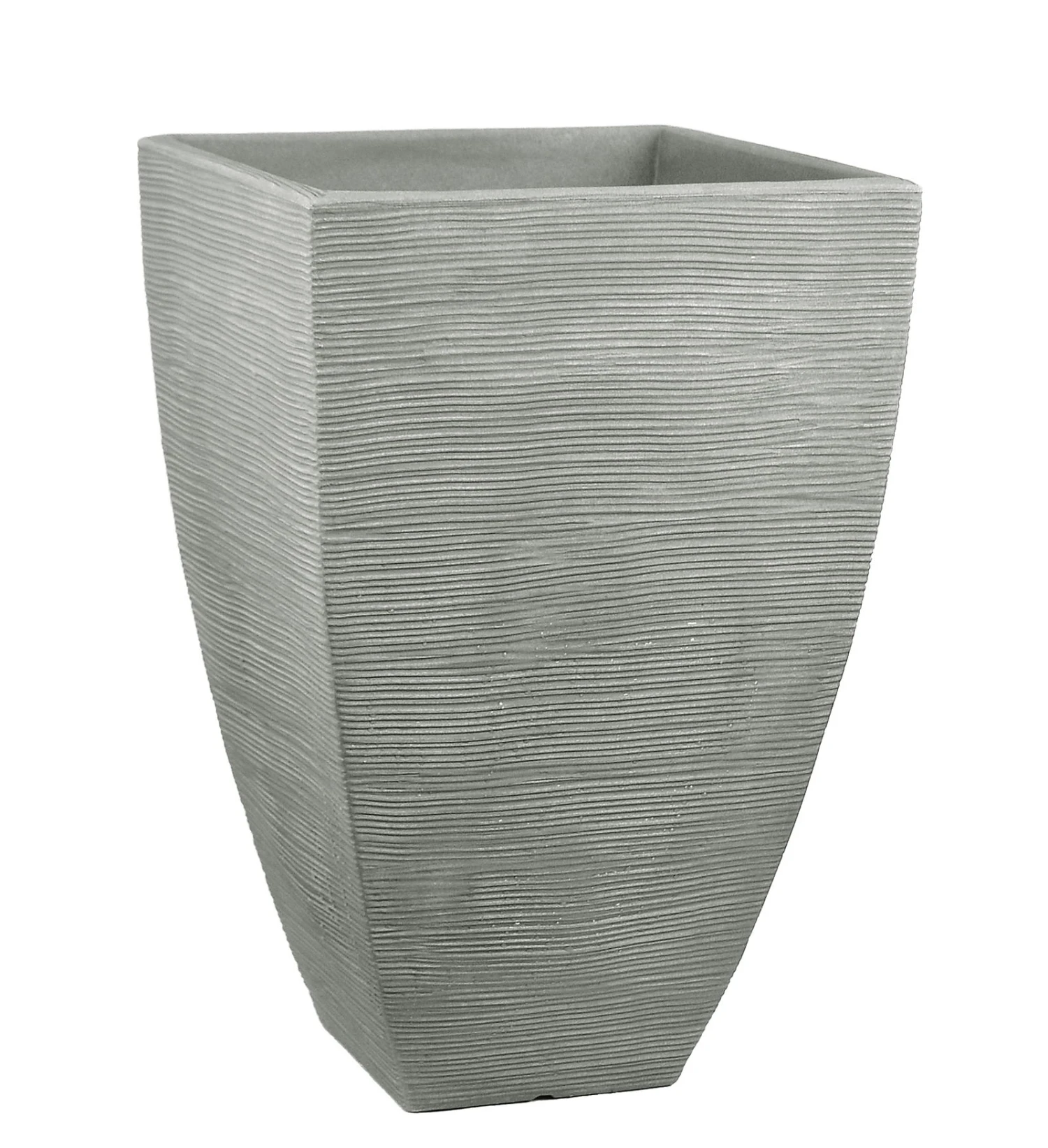 Pflanzgefäß "Mari" Grau, In Rillenoptik, 40x40x60 Cm, Füllvol. 63 L
