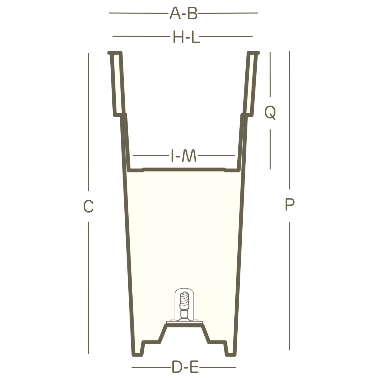 Euro 3 Plast Pflanzkübel "Duo Quadro" mit Pflanzeinsatz Euro 3 Plast Pflanzkübel "Duo Quadro" Mit Pflanzeinsatz -Kölle 3210103337 Pflanzkuebel Duo Quadro technische Zeichnung 111250
