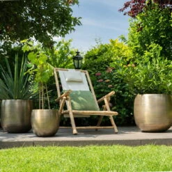 Pflanzgefäß 'Rowen', Gold, Ø 38 X H 30 Cm -Kölle 3210801621 3210801622 3210801623 Pflanzgefaess Rowen gold 3 114984