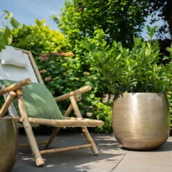 Pflanzgefäß 'Rowen', Gold, Ø 50 X H 47 Cm -Kölle 3210801621 3210801623 Pflanzgefaess Rowen gold 1 114985 1