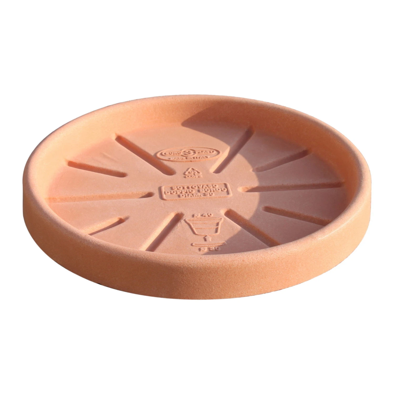 Euro 3 Plast Pflanzkübel Doppio Bordo terra Euro 3 Plast Pflanzkübel Doppio Bordo Terra -Kölle 3220100122 Untersetzer Doppio Bordo tds 36cm 34387