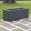 Euro 3 Plast Pflanzkasten Kube Perlschwarz -Kölle 3230100530 Pflanzkasten Kube schwarz 100x40x40cm Erdvol 73Ltr 34488