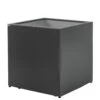 Gartensilber Pflanztrog Kubus Mit Rollen, Anthrazit -Kölle 3230600040 Pflanztrog Kubus mRollen anthrazit 60x60x60cm 49252