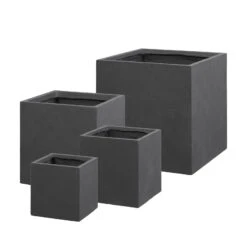 Kölle Pflanztrog "Basic Ciber" In Grafit, Aus Clayfibre, Frostsicher