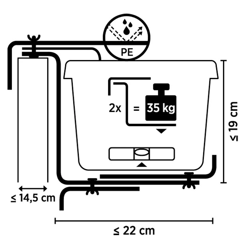 Blumenkastenhalter aus Bandeisen, grau Blumenkastenhalter Aus Bandeisen, Grau -Kölle 3240100141 Blumenkastenhalter aus Bandeisen beton 3 fach verstellbar 115077